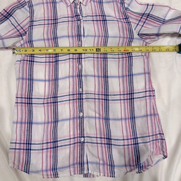Women’s Tommy Bahama 100% Linen Long Sleeve Button Down Size Medium. - Picture 14 of 15